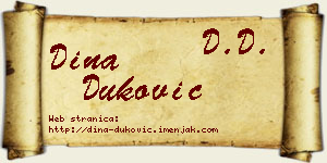 Dina Duković vizit kartica